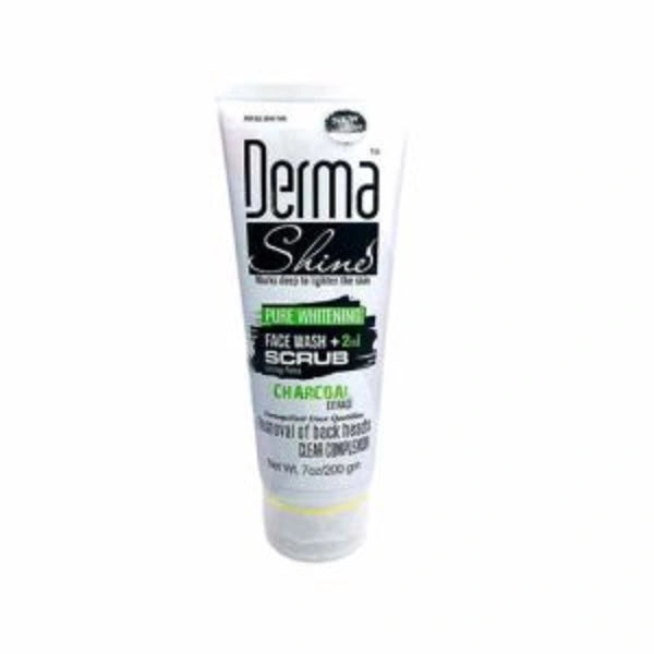 DERMA SHINE CHARCOAL FACE WASH+ SCRUB (2 IN 1)