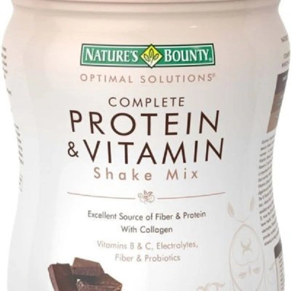 Nature’s Bounty Optimal Solution Complete Protein & Vitamin Shake Mix Chocolate Powder 16 O.Z.