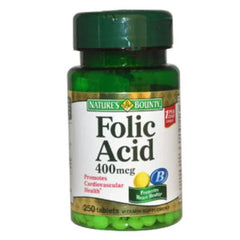 Natures Bounty Folic Acid 400mcg (250 Tablets)