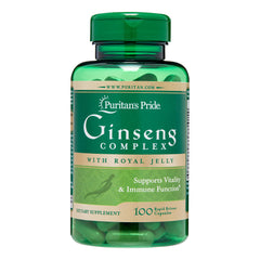 Puritan's Pride Ginseng Complex with Royal Jelly 1000 mg - 100 Capsules