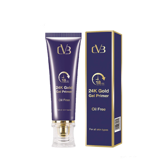 CVB 24K Gold Gel Primer for Pores Minimization, Anti-Ageing Oil-Free & Fragrance-Free Makeup Base (Gold, 40ml) C15