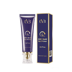 CVB 24K Gold Gel Primer for Pores Minimization, Anti-Ageing Oil-Free & Fragrance-Free Makeup Base (Gold, 40ml) C15