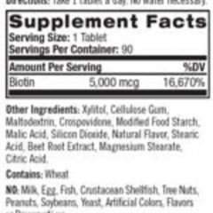 Natrol Biotin Fast Dissolve – 5,000mcg 90-Tablets