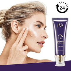 CVB 24K Gold Gel Primer for Pores Minimization, Anti-Ageing Oil-Free & Fragrance-Free Makeup Base (Gold, 40ml) C15