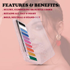CVB 10 Colours Eyeshadow for Sultry, Glimmering and Subtle Looks, Coveted Shades Colour Pallet for Long Lasting Eye Make-Up