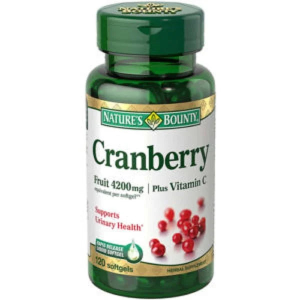 Nature's Bounty Cranberry 4,200 mg 120 Rapid Release Softgels