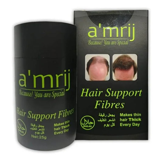 AMRIJ HAIR SUPPORT FIBERS BLACK COLOR 25ML