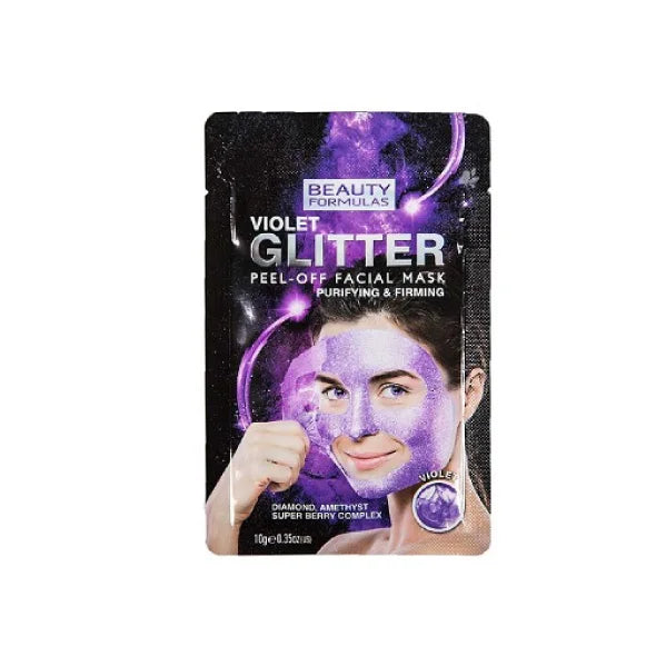BEAUTY FORMULAS Violet Glitter Peel Off Facial Mask