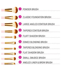 BH Cosmetics Pink Perfection 10 Piece Brush Set with a box