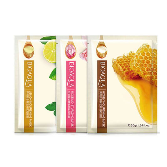 BIOAQUA Pack of 3 Natural Moisturizing Facial Sheet Mask