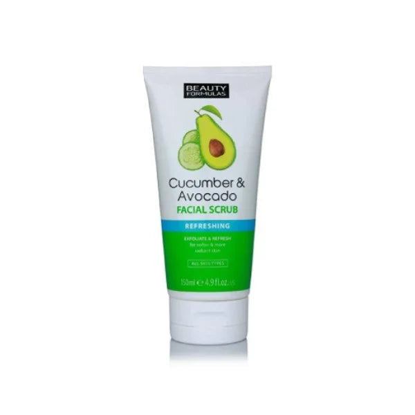 Beauty Formulas Cucumber & Avocado Facial Scrub Refreshing 150ml