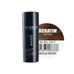 Beaver Keratin Hair Building Fibers Medium brown