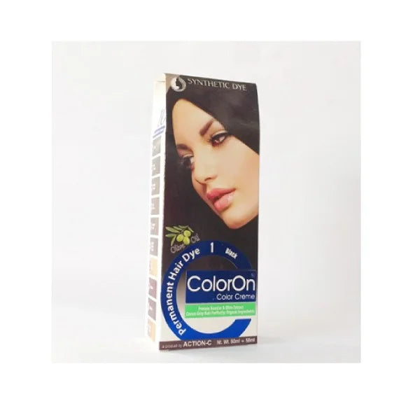 COLOR ON SYNTHETIC DYE CREME HAIR COLOR SHADE 01 BLACK