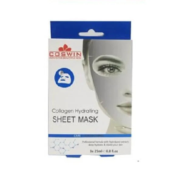 Coswin Collagen Hydrating Skin Soothing Sheet Mask (3 Sachets)
