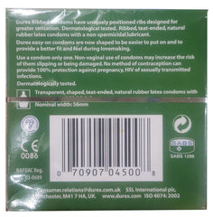 Durex Ribbed Condoms 3 Piece