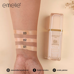 Emelie Skin Perfector Liquid Foundation SPF 50+ Matte Waterproof 30 ML