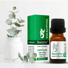 BeautyVoc Pure Eucalyptus Oil 10 ml | Undiluted Essential Oil for Hair, Skin & Aromatherapy