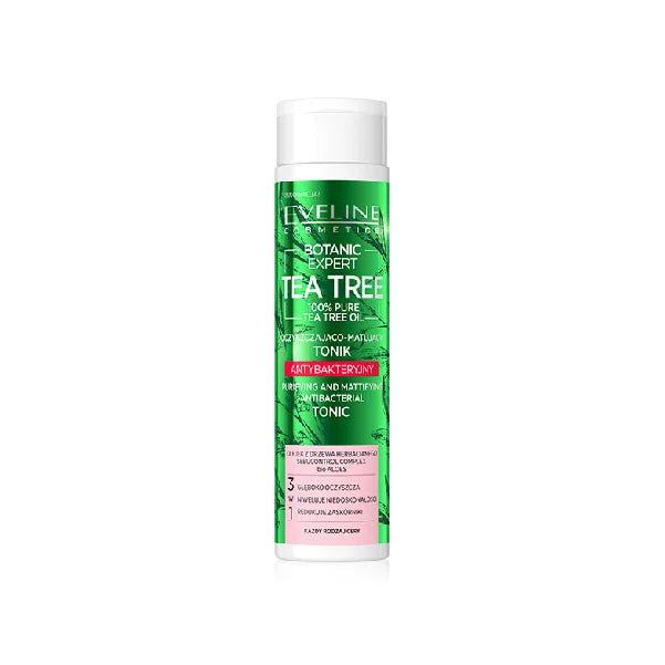 Eveline Botanic Expert 100% Tea Tree Oil Purifying & Mattifying Antibacterial Tonic - 225ml