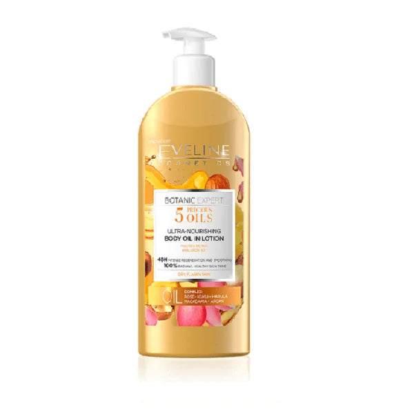 Eveline Botanic Expert 5 Precious Oils Ultra Nourishing Body Oil in Lotion 350 ML