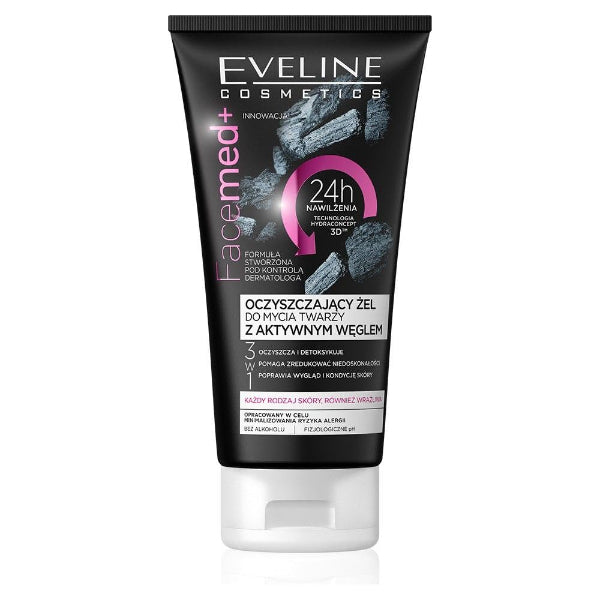 Eveline Purifying Facial Wash Paste With Activated Carbon 150 ML