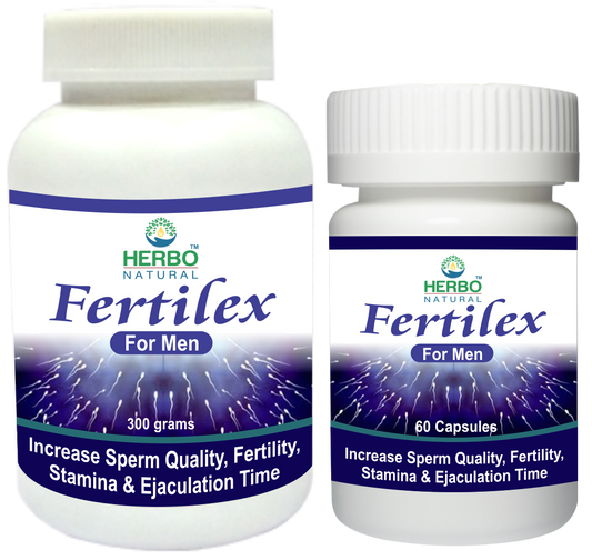Herbo Natural Fertilex For Men (60 Capsules & 300g Powder)