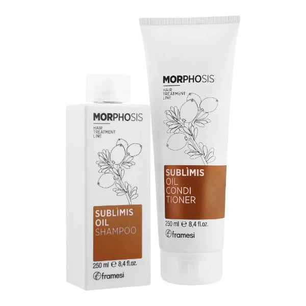 Framesi Morphosis Sublimis Oil Dry Hair Shampoo & Conditioner, Hair Treatment Line, 250ml Kit,