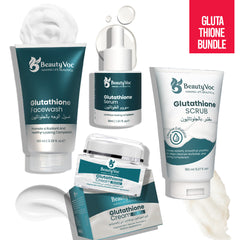 BeautyVoc Glutathione Brightening Kit - Face Wash, Scrub, Serum, Cream | Complete Skincare Set for Radiant Skin