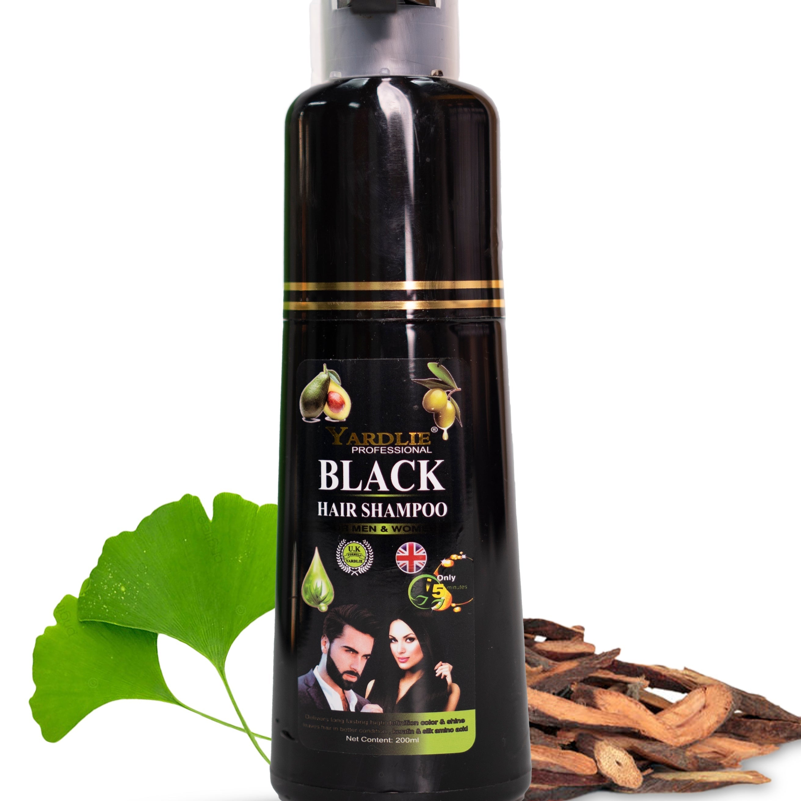 Hair Color Shampoo | Natural Black | Yardlie | 200ml |