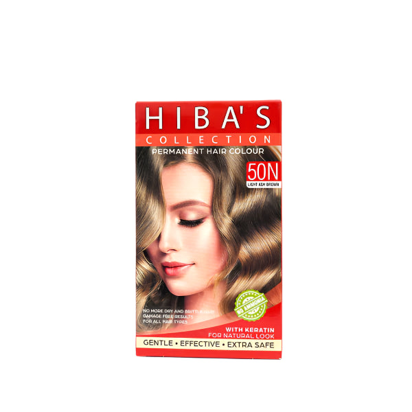 Hibas's Hair Color 50N Light ASH Brown 60ML