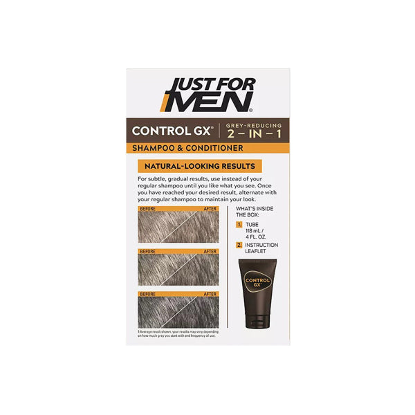 Just For Men Control GX® 2-in-1 Shampoo & Conditioner 118 ML Grey Reducing