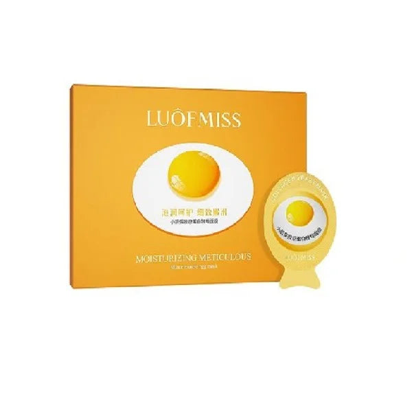 LUOFMISS 8 Small Muscle Hydrating Moisturizing Egg Collagen Yeast Facial Mask