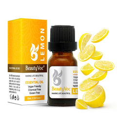 BeautyVoc Pure Lemon Oil 10 ml | For Bright Skin | Acne Fighting | Fade Dark spots