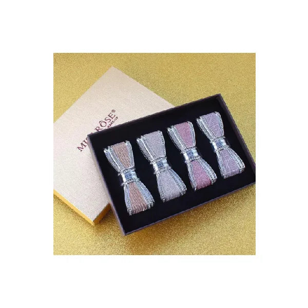 Miss Rose Diamond-studded bow lipstick Set of 4
