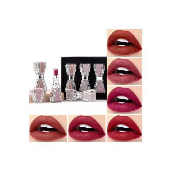 Miss Rose Diamond-studded bow lipstick Set of 4