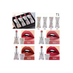 Miss Rose Diamond-studded bow lipstick Set of 4