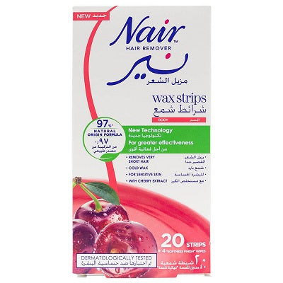 Nair Cherry Body Wax Strips 20 Sheet