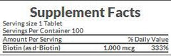 Nature's Bounty Biotin 1000mcg 120 Coated Tablets