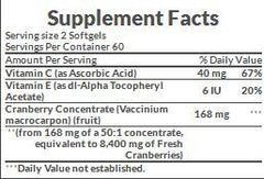 Nature's Bounty Cranberry 4,200 mg 120 Rapid Release Softgels