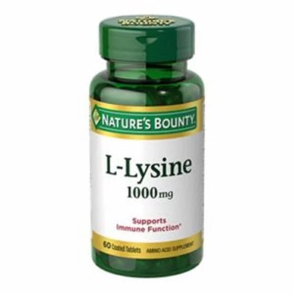 Nature's Bounty L-Lysine 1000 mg 60 Coated Tablets
