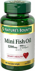 Nature’s Bounty Mini Fish Oil 1290mg (90 Coated Softgels)