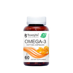 BeautyVoc Omega-3 Softgel Capsules | For Heart, Brain, Joint & Immune Support | Supplement for Men & Women