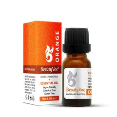 BeautyVoc Pure Orange Oil 10 ml | For Glowing Skin | Fade Darkspots | Refreshing Aromatherapy