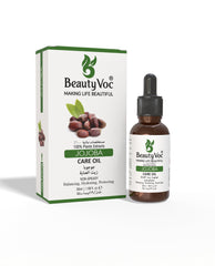 BeautyVoc Jojoba Care Oil 50 ml Pure 100% Cold-Pressed - For Face, Hair, Skin & Nails | Non Greasy & Fast Absorbing