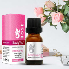 BeautyVoc Rose Oil 10 ml - Undiluted | For Skin, Hair & Aromatherapy