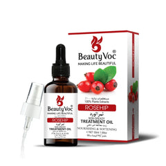 BeautyVoc Rosehip Treatment Oil 50 ml | Non Greasy | 100% Pure & Natural – Anti Aging, Anti-Acne, Scar Treatment, Skin brightening