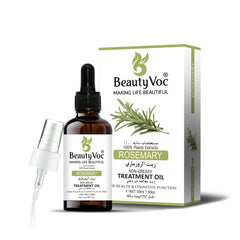 BeautyVoc Rosemary Treatment Oil 50 ml 100% Pure | Non-Greasy | Cold-Pressed Therapeutic Oil for Hair Regrowth, Scalp Therapy & Cognitive Support