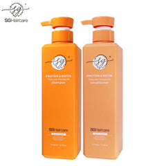 SG Hair Care Protein & Biotin Volume Moisture Shampoo and Conditioner with Hair Mask