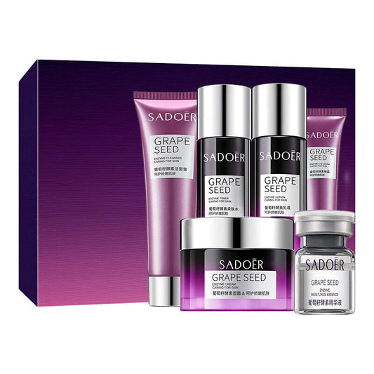 Sadoer Nine Piece set Grape Seed Enzyme Skin Care Set