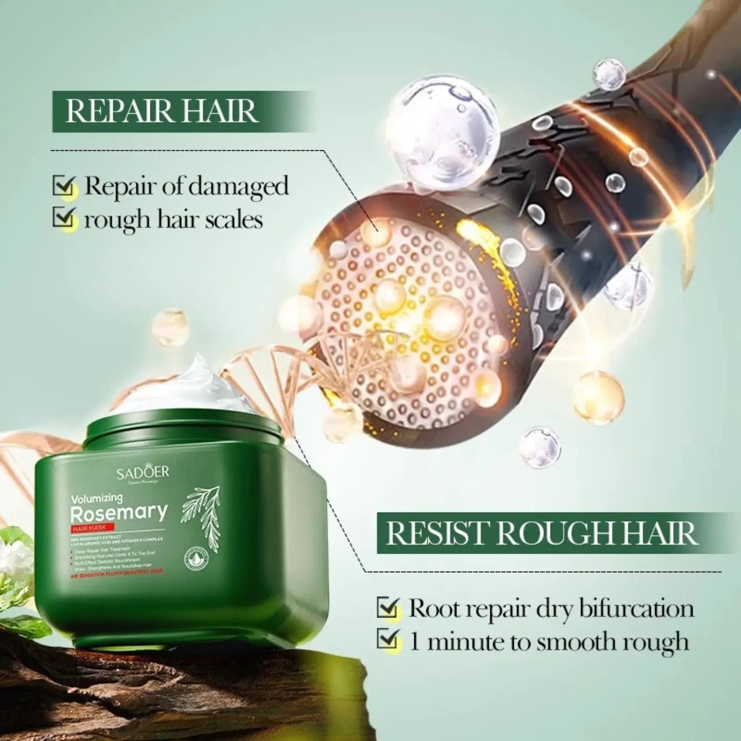 Sadoer Volumizing Rosemary Hair Mask 500ml