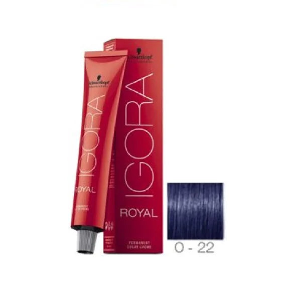 Schwarzkopf Professional Igora Royal Permanent Hair Color 0-22, Anti Orange Concentrate 60 Gram